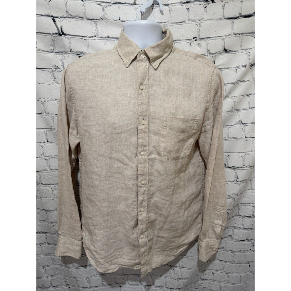 J.Crew Baird McNutt Irish Linen Slim Fit Button-Down Shirt Medium